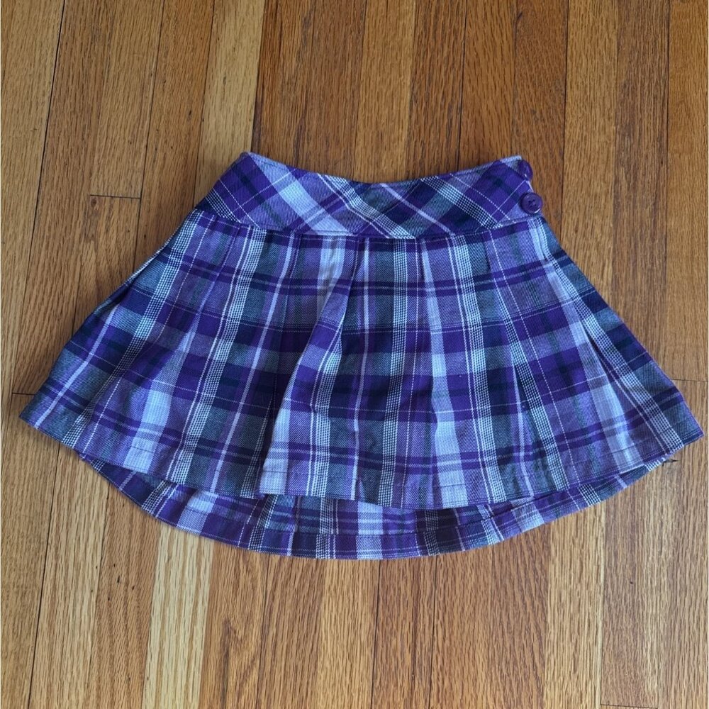 Purple Plaid Skirt With Built In Shorts 2T By Garanimals